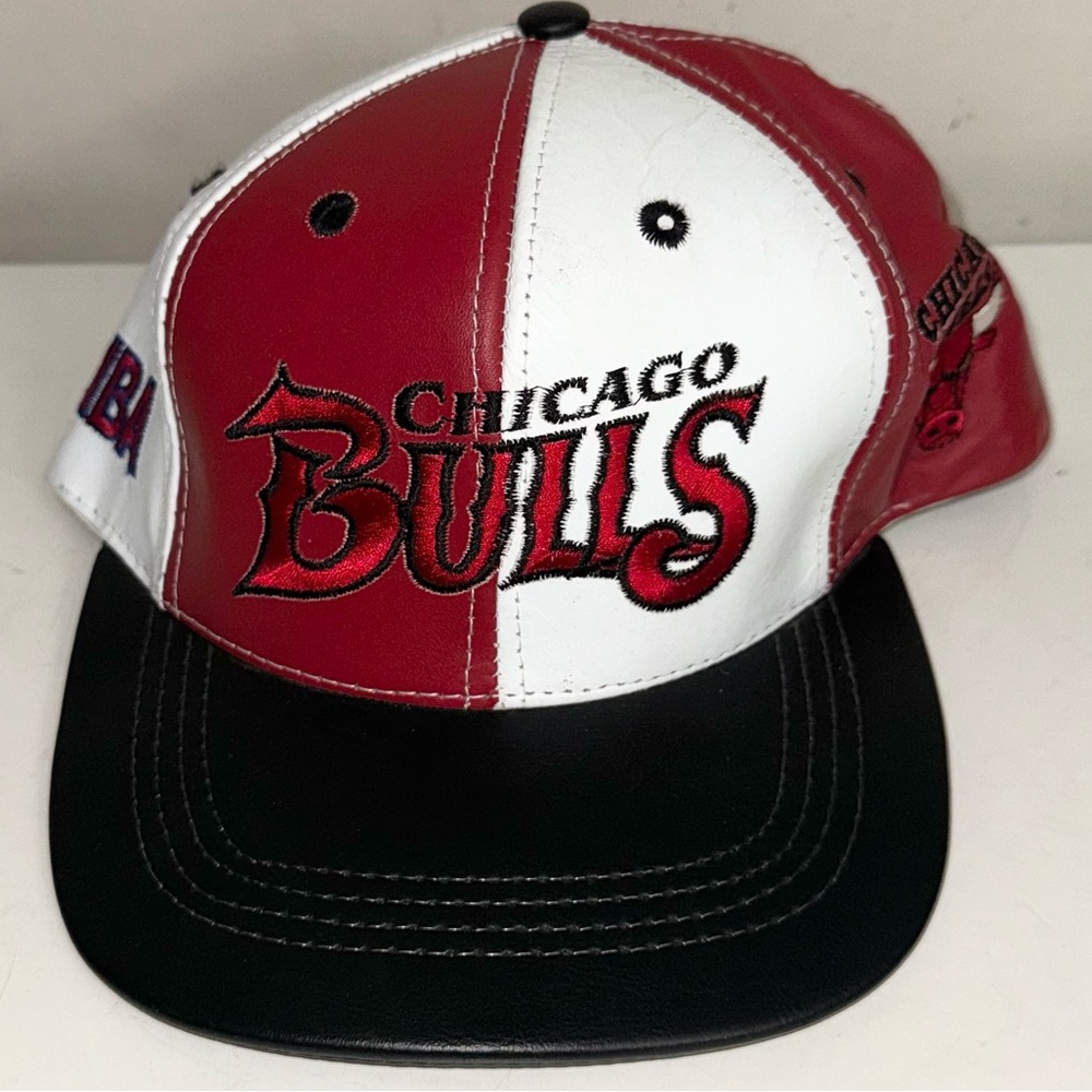 1996 Chicago Bulls NBA Leather Snap Back Hat